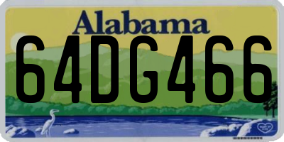 AL license plate 64DG466
