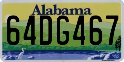 AL license plate 64DG467