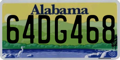 AL license plate 64DG468