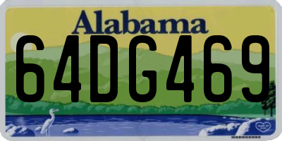 AL license plate 64DG469