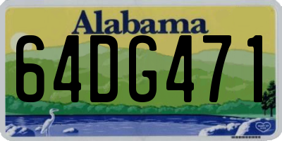 AL license plate 64DG471