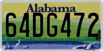 AL license plate 64DG472