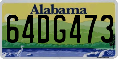 AL license plate 64DG473
