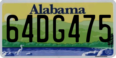 AL license plate 64DG475
