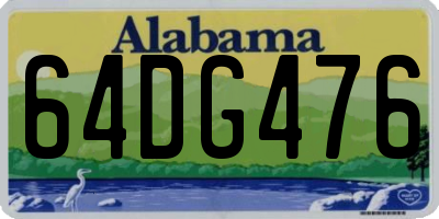 AL license plate 64DG476