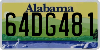 AL license plate 64DG481