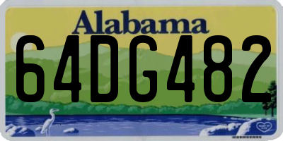 AL license plate 64DG482