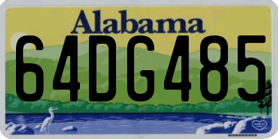 AL license plate 64DG485