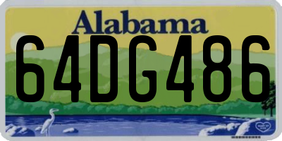 AL license plate 64DG486