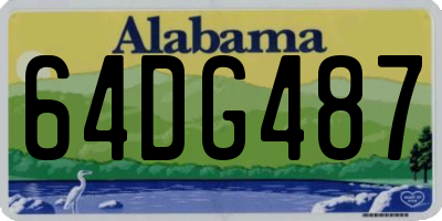 AL license plate 64DG487