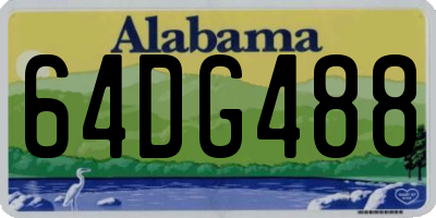 AL license plate 64DG488