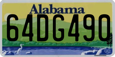 AL license plate 64DG490