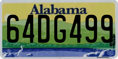 AL license plate 64DG499