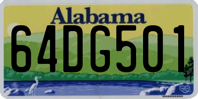 AL license plate 64DG501