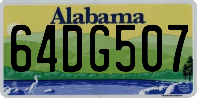 AL license plate 64DG507