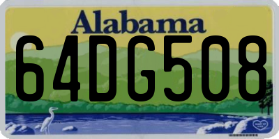 AL license plate 64DG508