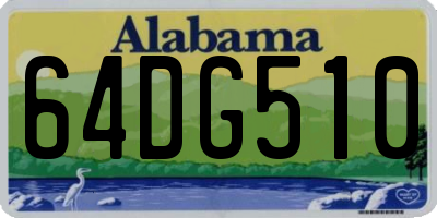 AL license plate 64DG510