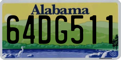 AL license plate 64DG511