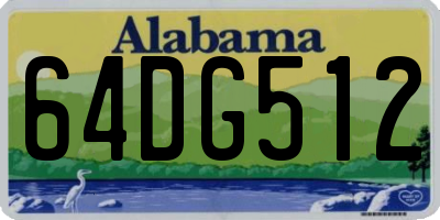 AL license plate 64DG512