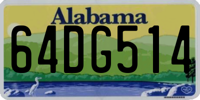 AL license plate 64DG514