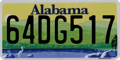 AL license plate 64DG517