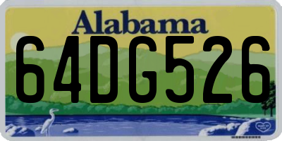 AL license plate 64DG526