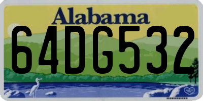 AL license plate 64DG532