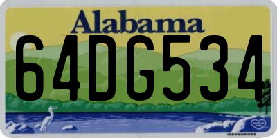 AL license plate 64DG534