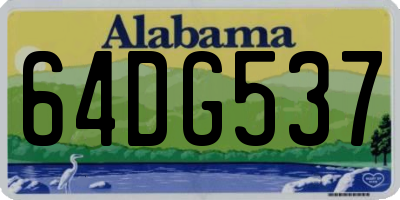 AL license plate 64DG537