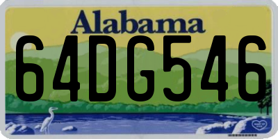 AL license plate 64DG546