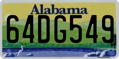 AL license plate 64DG549