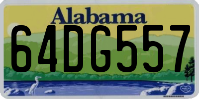 AL license plate 64DG557