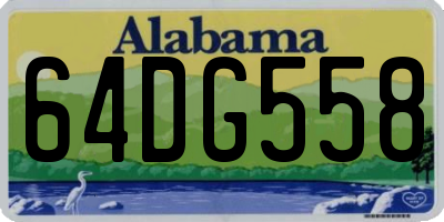 AL license plate 64DG558