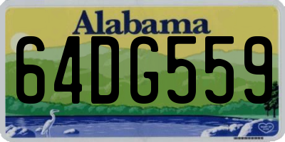 AL license plate 64DG559