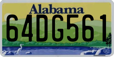 AL license plate 64DG561