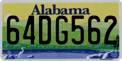 AL license plate 64DG562