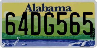 AL license plate 64DG565