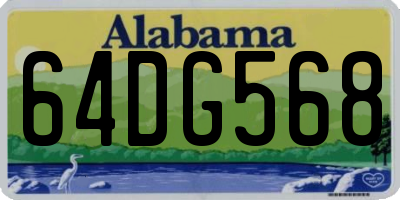 AL license plate 64DG568