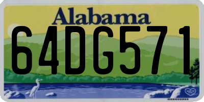 AL license plate 64DG571
