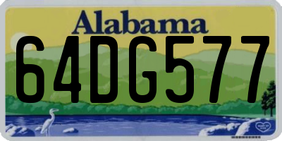 AL license plate 64DG577