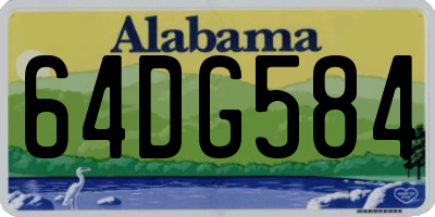 AL license plate 64DG584