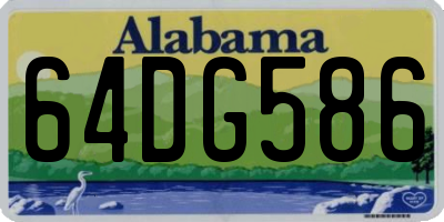 AL license plate 64DG586