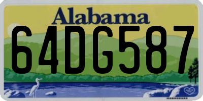 AL license plate 64DG587
