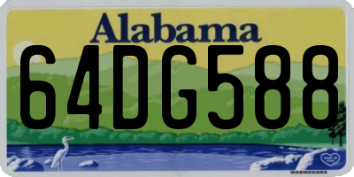 AL license plate 64DG588