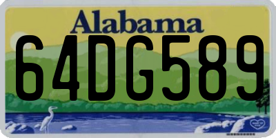 AL license plate 64DG589