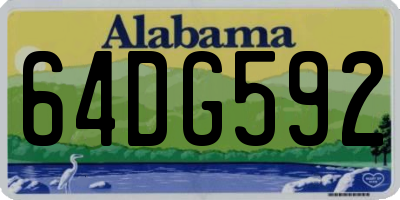 AL license plate 64DG592
