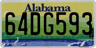 AL license plate 64DG593