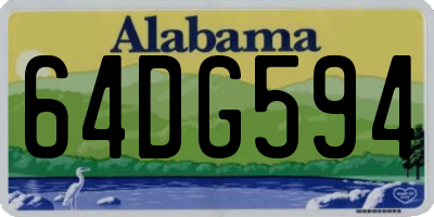 AL license plate 64DG594