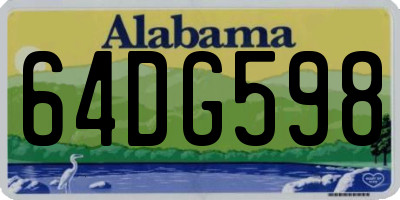 AL license plate 64DG598