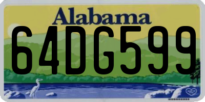 AL license plate 64DG599